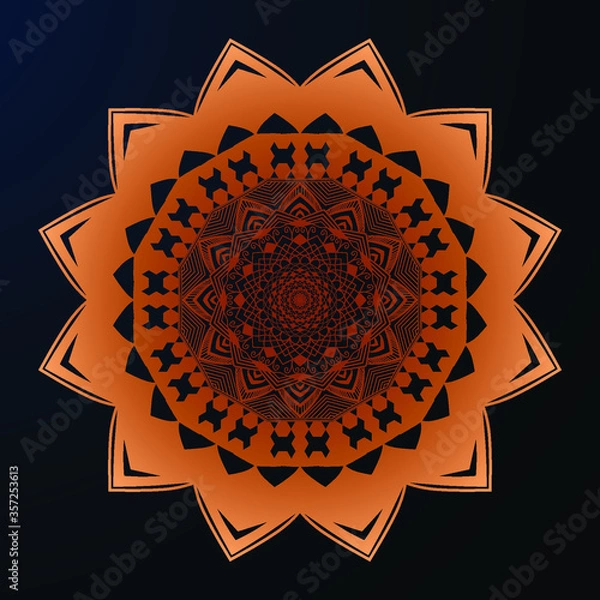 Obraz golden luxury background mandala Design vector