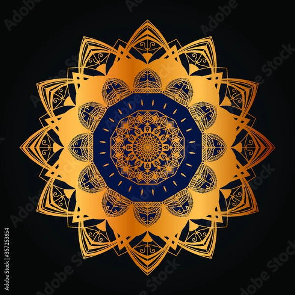 Obraz golden luxury background mandala Design vector