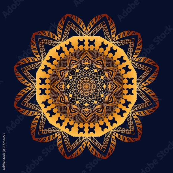 Obraz golden luxury background mandala Design vector