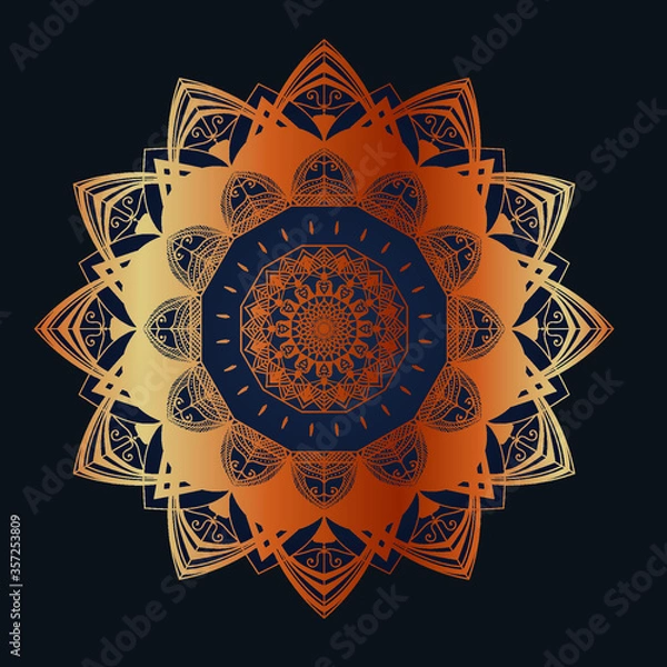 Obraz golden luxury background mandala Design vector
