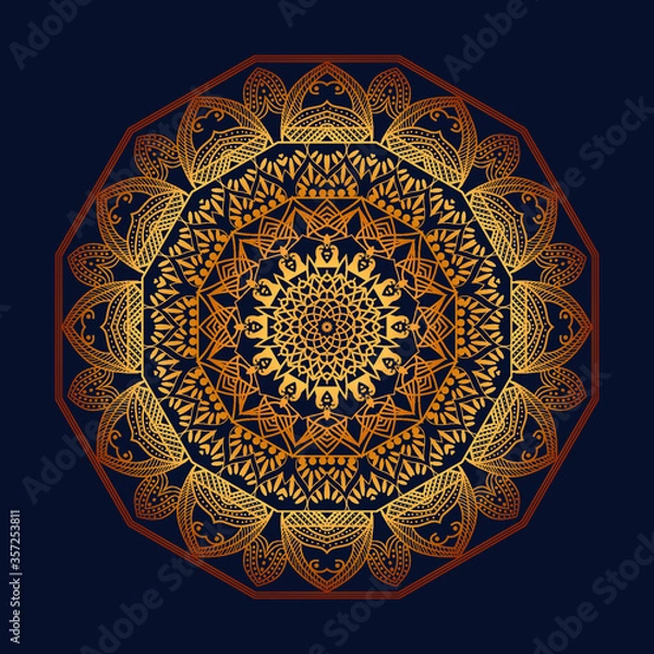 Obraz golden luxury background mandala Design vector
