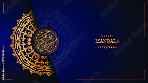 Obraz ramadan golden luxury background mandala Design vector