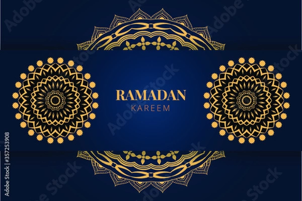 Obraz ramadan golden luxury background mandala Design vector