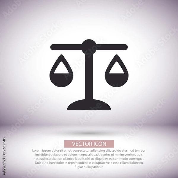 Fototapeta Libra  vector icon , lorem ipsum Flat design