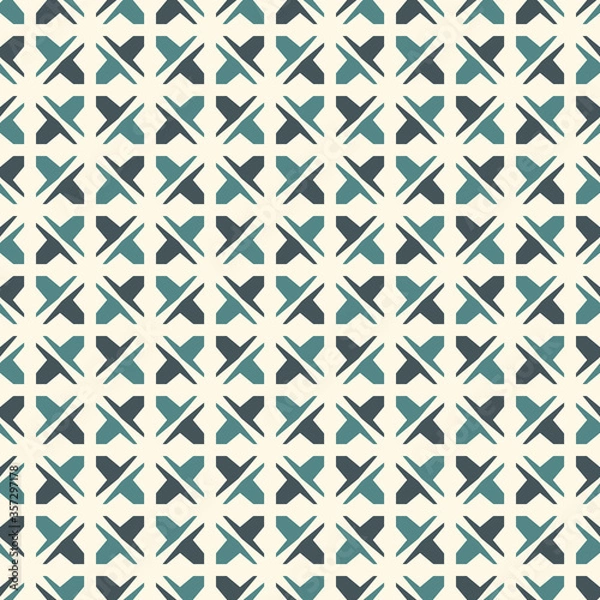 Fototapeta Geometric seamless pattern. Simple surface print. Crosses motif ornament. Minimal geo modern background