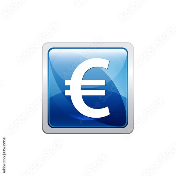 Obraz Botón Euro