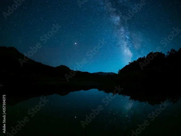 Obraz 川原の星空