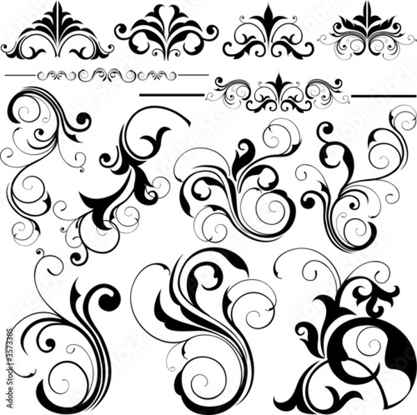 Fototapeta floral design elements