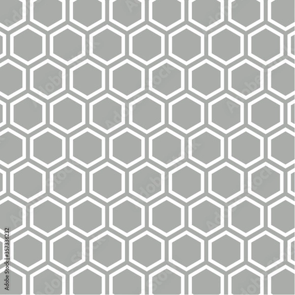 Fototapeta 亀甲模様　日本伝統模様　グレー