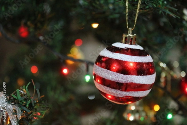 Fototapeta christmas tree decorations