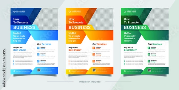 Fototapeta Corporate flyer Template Design