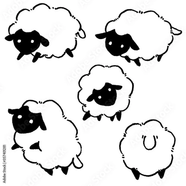 Obraz ふわふわひつじ