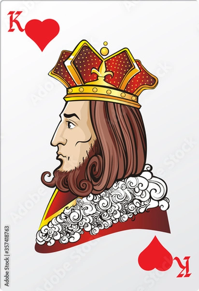 Fototapeta King of heart. Deck romantic graphics cards