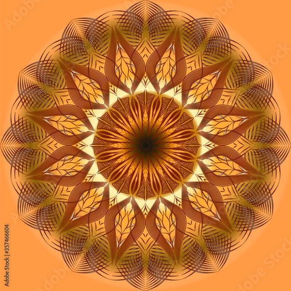 Fototapeta Mandala Floral Elements Ornament Fantasy