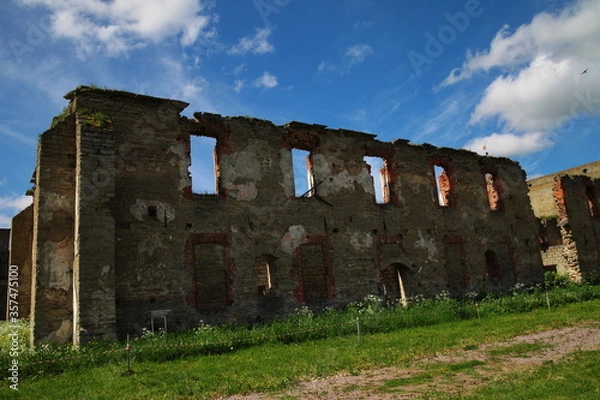 Fototapeta Ivangorod fortress on the Russian-Estonian border in summer