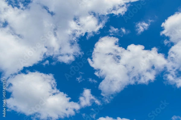 Obraz blue sky with white clouds