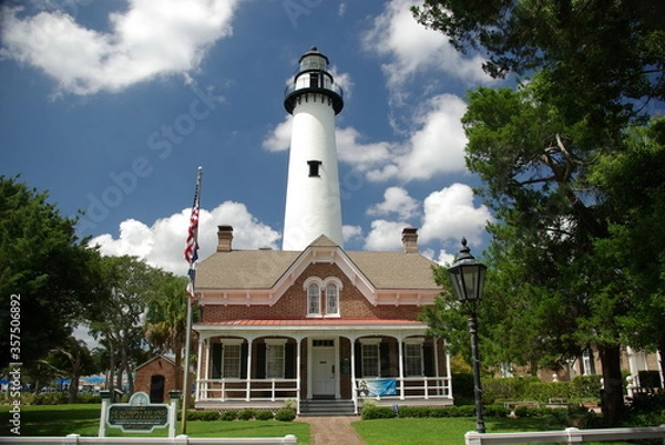 Obraz St. Simons Island, Lighthouse, Georgia