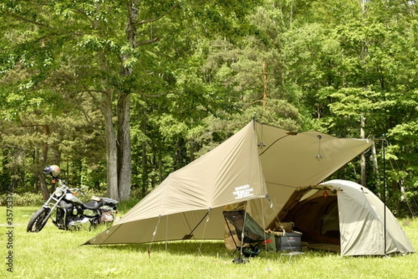 Obraz キャンプツーリング