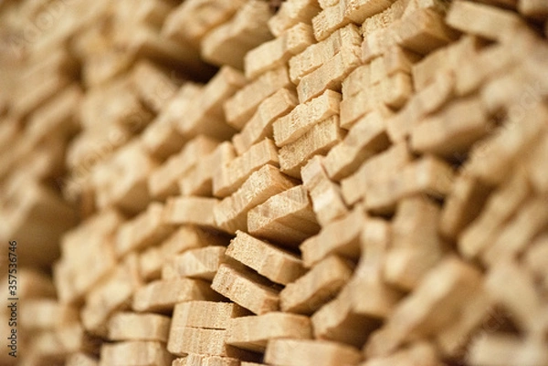 Fototapeta macro shot of pine slat pieces abstract wooden pattern