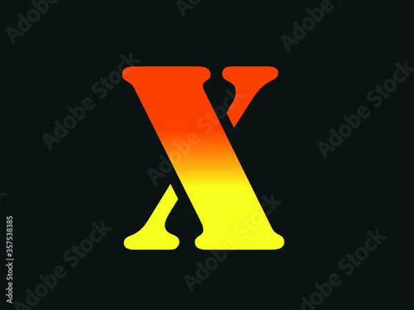 Fototapeta Capital letter X vector image