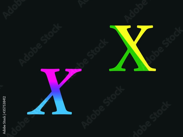 Fototapeta Capital letter X vector image