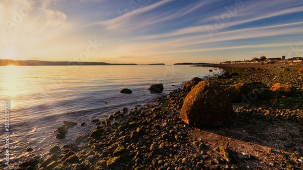 Fototapeta sunset on the beach