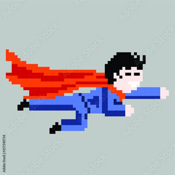 Obraz Super hero in pixel art