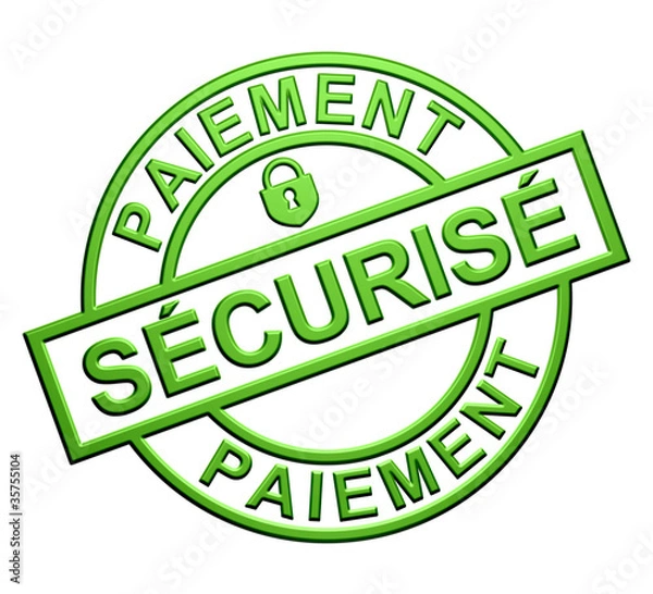 Obraz "Paiement Sécurisé" Cachet (vert)
