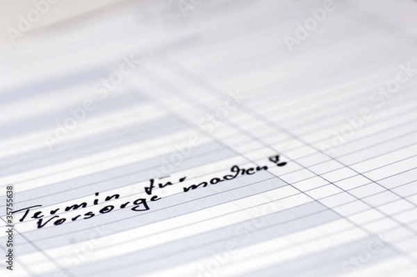 Obraz Termin für Vorsorge machen