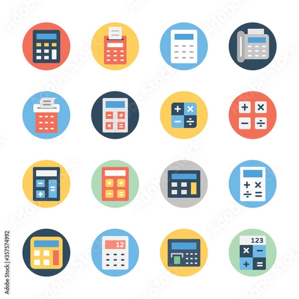 Fototapeta 
Fax Machine Flat Rounded Icons 
