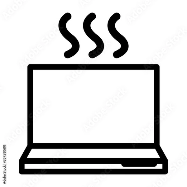 Fototapeta Computer overheating icon