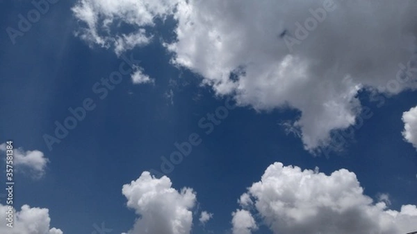 Obraz beautiful white clouds in sky. Abstract cloudscape wallpaper.