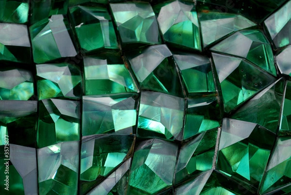 Fototapeta green color crystal in the gardens