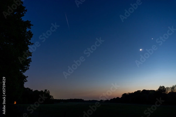 Obraz sunset with venus and moon