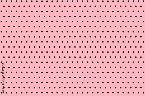 Fototapeta small polka dots seamless pattern on pink  background