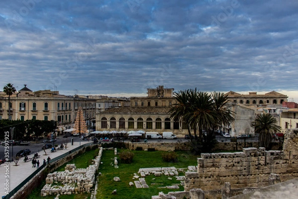 Obraz monuments and remains in ortigia