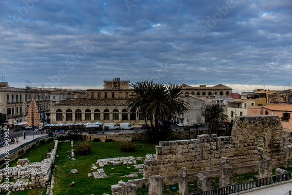 Obraz monuments and remains in ortigia