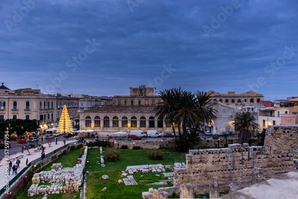 Obraz monuments and remains in ortigia