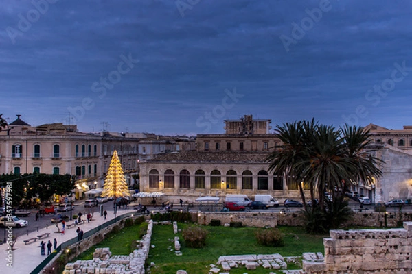 Obraz monuments and remains in ortigia