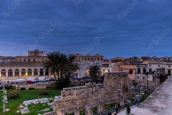 Obraz monuments and remains in ortigia