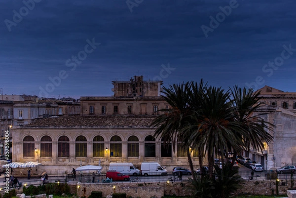 Obraz monuments and remains in ortigia