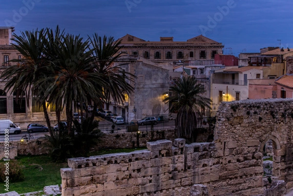 Obraz monuments and remains in ortigia