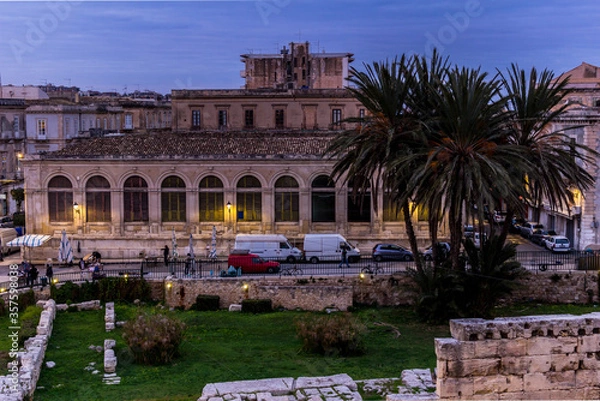 Obraz monuments and remains in ortigia