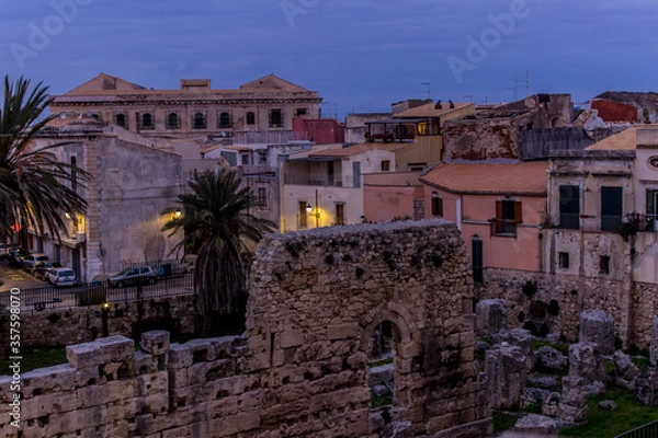 Obraz monuments and remains in ortigia