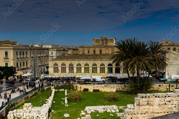 Obraz monuments and remains in ortigia