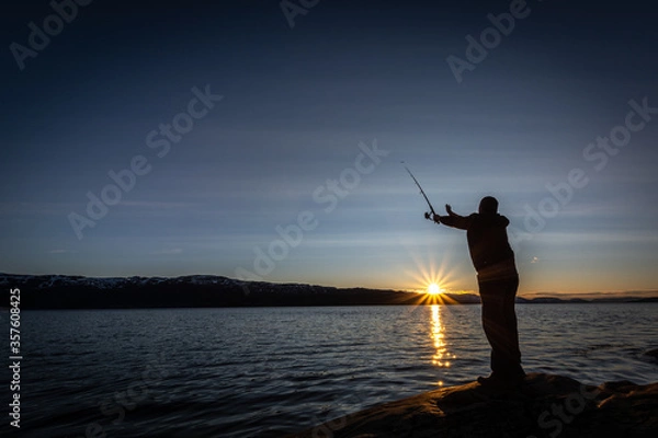 Obraz sunset fishing