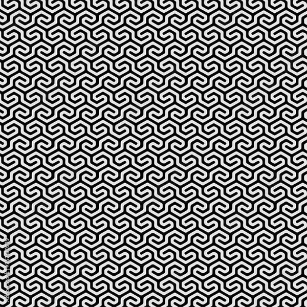 Fototapeta abstract geometric pattern seamless black and white