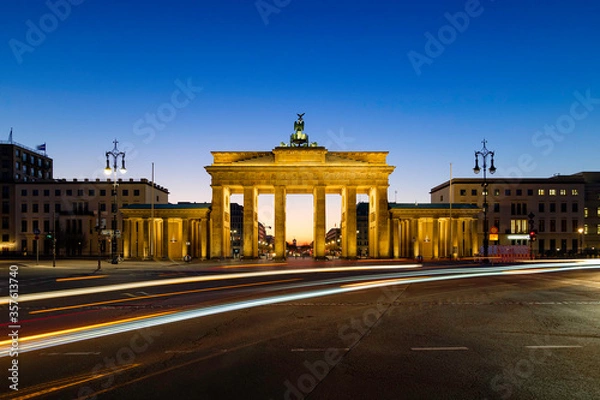 Obraz Berlin Brandenburg Gate night view