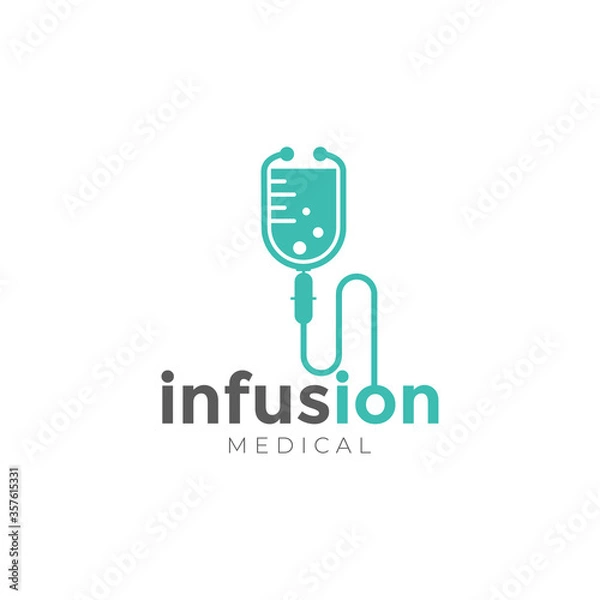 Obraz infusion logo, creative stethoscope , infusion vector