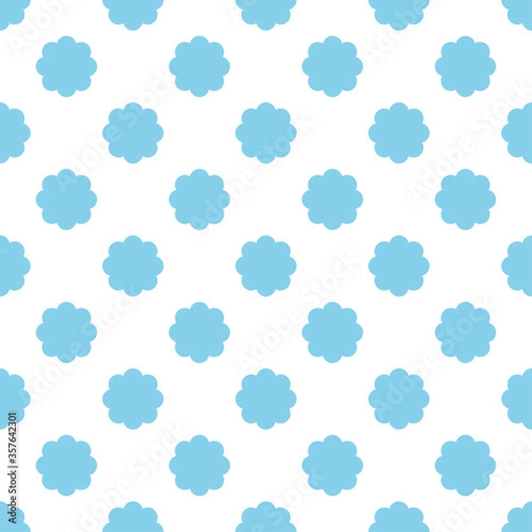 Obraz Blue pattern on white seamless backdrop. Modern background.